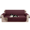 Oversized Sofa Cover for 3 Cushion (Burgundy/Camel / Sofa Xl - Xl Large (78"))