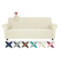 Super Stretch Couch Cover (- Beige / Large (72"-92"))
