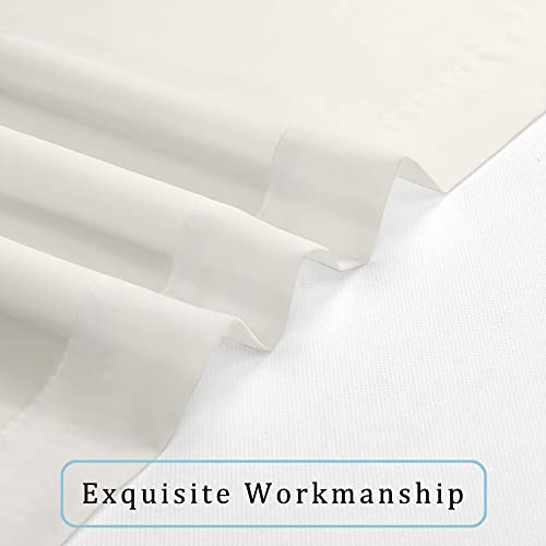 Sheer Curtains 90 Inches Long (Ivory / 42"W x 90"L (Pack of 2))