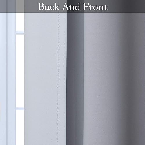 Ombre Black to Grey White Curtains for Living Room 70Wx84L (70"W x 84"L (Pack of 2) / Black)