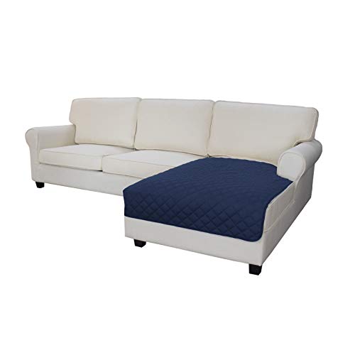 Sectional Couch Covers for Dogs L Shape Sofa Cover Reversible Sofa Slipcover Chaise Lounge Cover Furniture Protector Cover for Pets Dog Cat (42" x 52" / Navy/Navy)