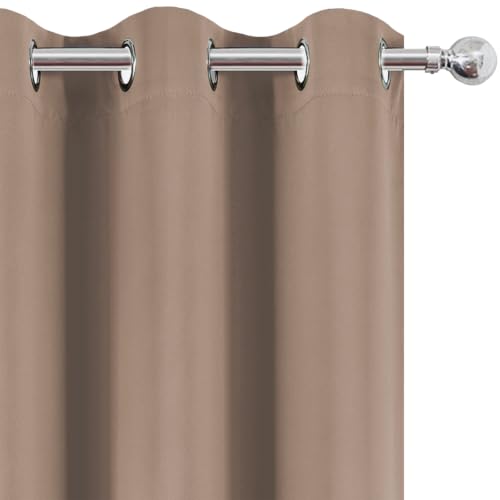 Cappuccino Blackout Curtains 34 x 84 Inch Length (Cappuccino / 34"W x 84"L (Pack of 2))
