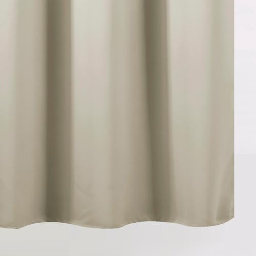 Blackout Curtains 66 x 54 Inch Long Light Beige Curtains Set of 2 Panels Room Darkening Curtains for Bedroom and Living Room (Light Beige / 66"W x 54"L (Pack of 2))