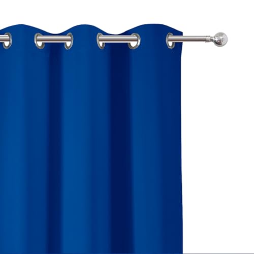 Blackout Curtains 52 x 90 Inch Long Royal Blue Curtains Set of 2 Panels Room Darkening Curtains for Bedroom and Living Room (Royal Blue / 52"W x 90"L (Pack of 2))