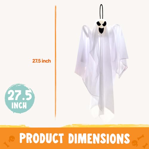 1 PC 27.5" Halloween Hanging Ghost Decorations Outdoor