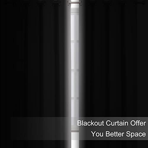 Blackout Curtains 42 x 95 inch (Light Grey / 42"W x 95"L (Pack of 2))