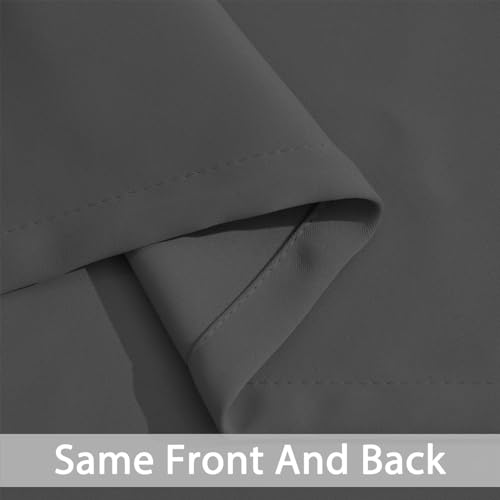 Room Darkening Curtains 42x72 inch Length Charcoal Grey (Charcoal Grey / 42"W x 72"L (Pack of 2))