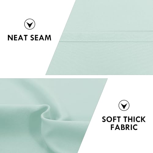 Blackout Curtains for Bedroom Living Room 52 x 45 Inch Long 2 Panels (Mint Green / 52"W x 45"L (Pack of 2))