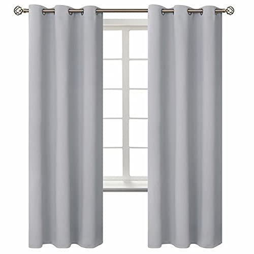 Room Darkening Curtains 72 Inches Long (Light Grey / 42"W x 72"L (Pack of 2))