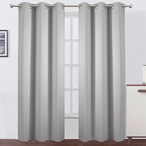 Blackout Curtains 42 x 84 inch (Light Grey / 42"W x 84"L (Pack of 2))