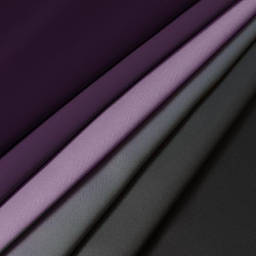 Blackout Ombre Purple and Black Curtains for Bedroom (52"W x 54"L (Pack of 2) / Purple and Black)
