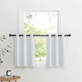 Faux Linen Valances (Linen Greyish White / 34"W x 24"L (Pack of 2))