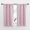 Kitchen Curtains Thermal Insulated Curtains & Drapes (Baby Pink / 34"W x 45"L (Pack of 2))