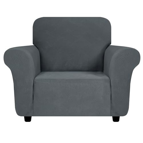 Super Stretch Chair Slipcover (- Dark Grey / Small (30"-47"))