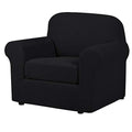 2 Piece Stretch Stylish Furniture Cover (Small / Black)