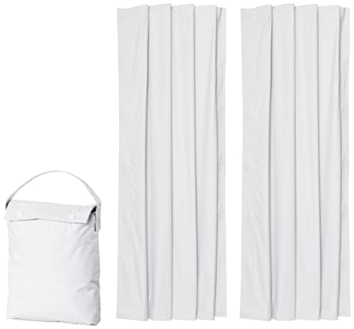 Portable Blackout Curtain Shade with Suction Cups (White / 2-Pack)