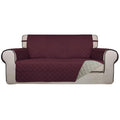 Reversible Quilted Couch Covers for Dogs Loveseat Sofa Cover 54" (Medium-XL / Wine/Beige)