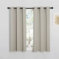 Natural Room Darkening Curtains for Cafe 34" w x 45" L 2 Panels (Natural / 34"W x 45"L (Pack of 2))