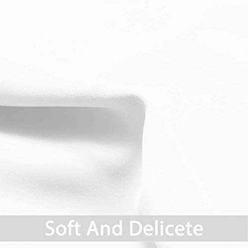 Pure White Room Darkening Window Curtains 52x36 Inch for Kitchen (Pure White / 52"W x 36"L (Pack of 2))