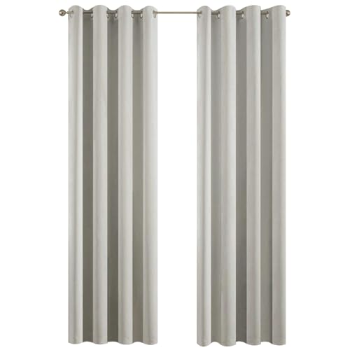 Blackout Curtains 38x90 inch Light Beige Thermal Drapes (Light Beige / 38"W x 90"L (Pack of 2))