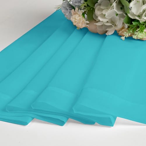 Turquoise Sheer Curtains 78 Inches Long 2 Panels (Turquoise / 42"W x 78"L (Pack of 2))