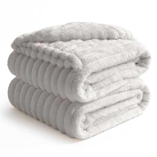 Ribbe Blankets Queen Size for Bed (Light Grey / Queen(90"x90"))