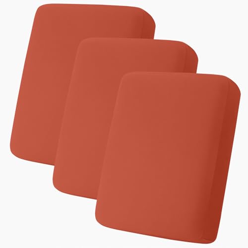 Milk Silk Couch Cushion Covers (Rust / Seat Cover 3 Pack)