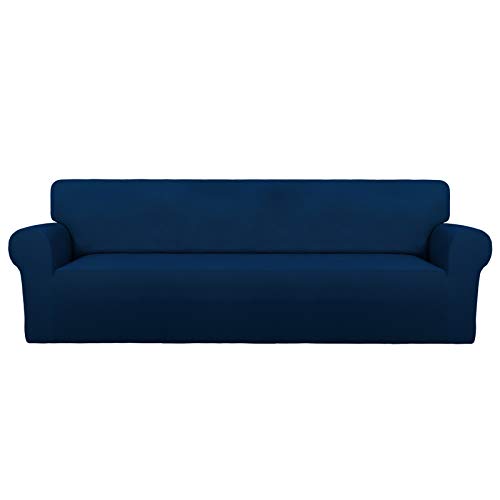 Stretch Couch Covers for Sofa 4 Seater Slipcovers Navy (XX-Large 4-Seater Sofa / Navy)