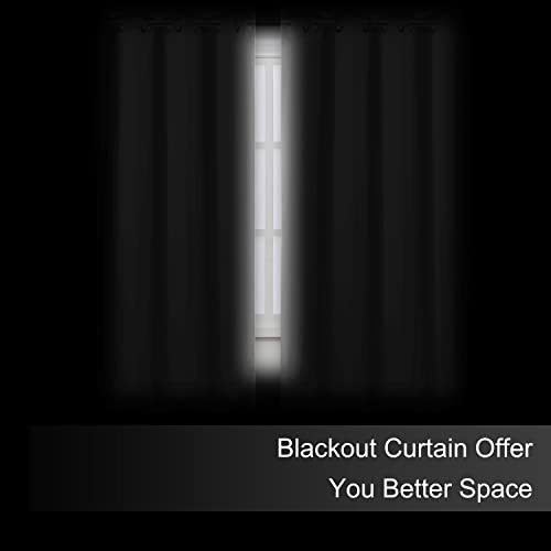 Blackout Curtains 52 x 45 inch (Light Grey / 52"W x 45"L (Pack of 2))