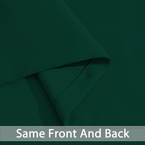Blackout Curtains 38x90 inch Dark Green Thermal Drapes (Dark Green / 36"W x 90"L (Pack of 2))