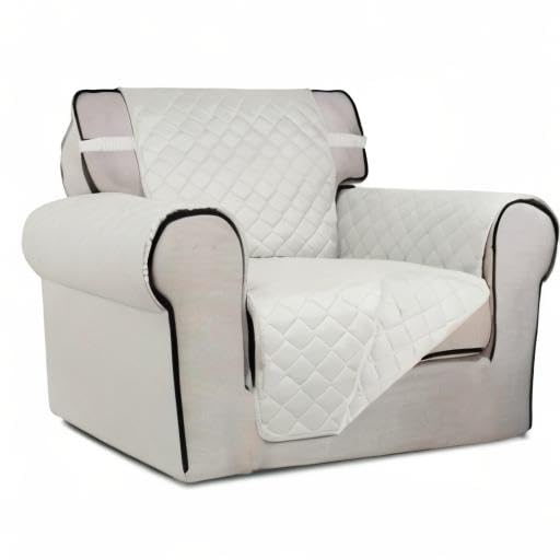 Reversible Quilted Sofa Cover (Small / Ivory/Ivory)