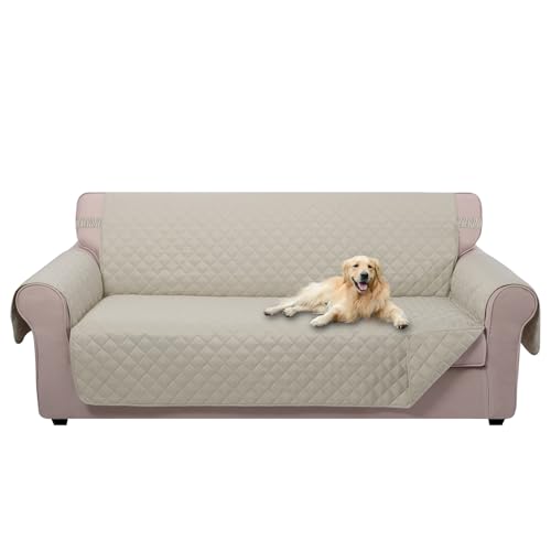 Large Sofa Cover Reversible Couch Cover for Dogs (Beige/Beige / 78"sofa Xl - Xl Large)