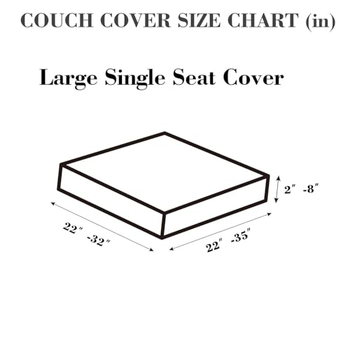 Sofa Covers Couch Covers for Sofa Pet Friendly Couch Cushion Covers Universal Sofa Covers Washable Stretch Slipcovers for Sectional Sofa (Texture Brown / Large Single Seat Cover)