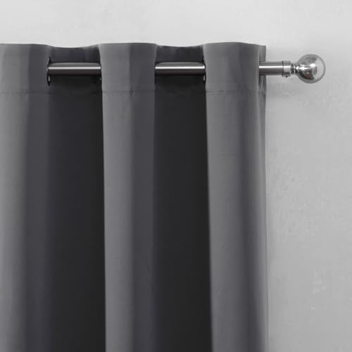 Blackout Curtains 52 x 120 Inch Long Frost Grey Curtains Set of 2 Panels Room Darkening Curtains for Bedroom and Living Room (Frost Grey / 52"W x 120"L (Pack of 2))
