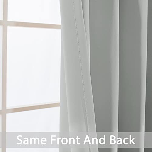 Room Darkening Curtains 62x96 inch Length Light Grey (Light Grey / 62"W x 96"L (Pack of 2))