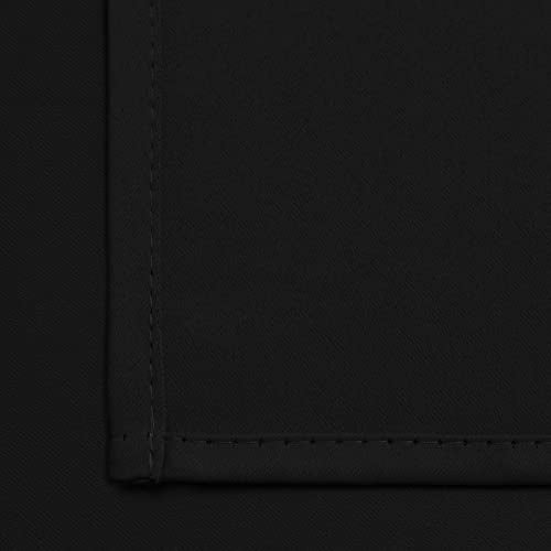 Blackout Curtains 38x90 inch Black Thermal Drapes (Black / 38"W x 90"L (Pack of 2))