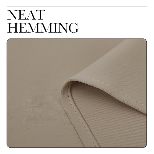 Window Curtains for Bedroom (Taupe / 42"W x 48"L (Pack of 2))
