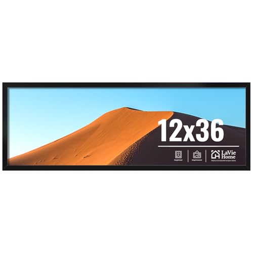 12x36 Picture Frame for Wall Display (Black / 12x36)