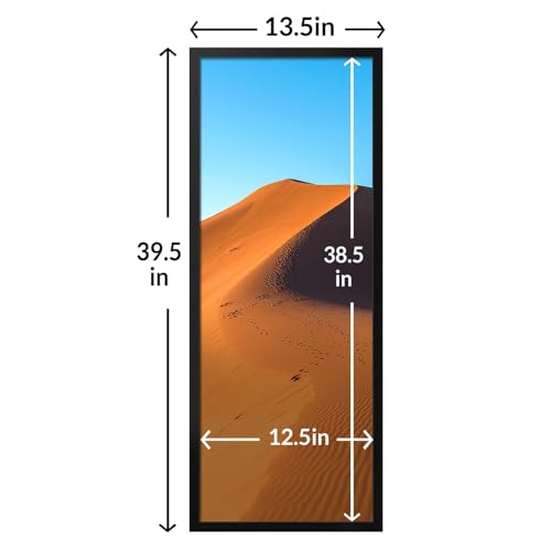 13x39 Picture Frame for Wall Display (Black / 13x39)