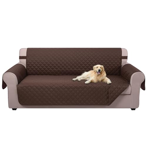 4 Seater Sofa Cover 91''Large Couch Cover (Chocolate/Chocolate / 91''sofa Xxl - Xxl Large)