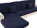 Couch Cushion Cover for Chaise Lounge & Sofa (Navy / Chaise Cover)