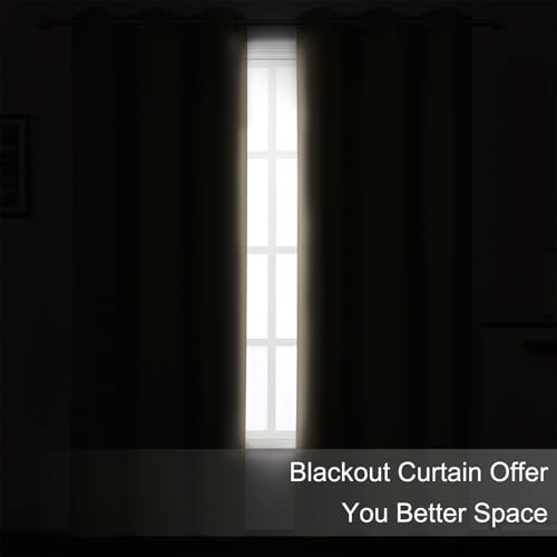Khaki Thermal Blackout Curtains (Khaki / 38"W x 84"L (Pack of 2))