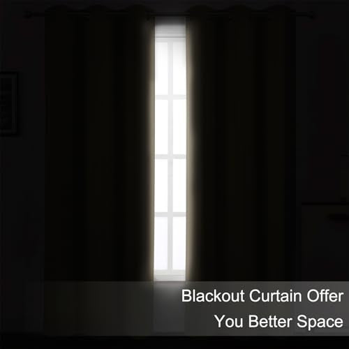 Blackout Curtains 66 x 84 inch (Khaki / 66"W x 84"L (Pack of 2))