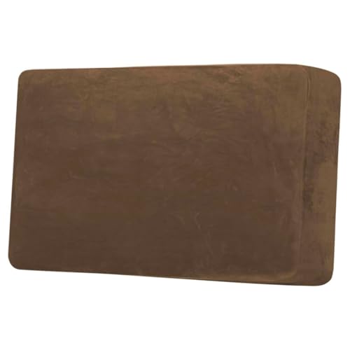 Velvet Stretch Individual Cushion Cover Plush Cushion Slipcover for Loveseat Sofa Furniture Protector Seat Cushion Sofa Cover (Bronze Brown / 1 Cushion Loveseat)