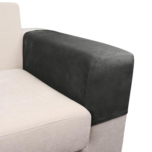 Couch Arm Covers 2 Pcs Sofa Armrest Covers Stretch Couch (Grey / 2PC Armrest Cover)