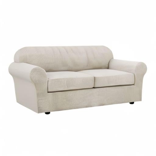 3 Piece Stretch Sofa Covers for 2 Cushion Sofa Couch Covers for Living Room Sofa Slipcovers (Medium-XL / Island Fossi)