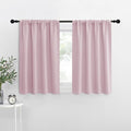 Blackout Curtains for Living Curtains (Baby Pink / 29"W x 30"L (Pack of 2))