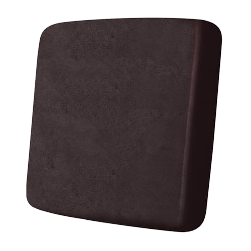 Leather Look Couch Cushion Covers Sofa Seat Slipcovers Sets Couches Furniture Protector for Sectional Armchair Loveseat Pets Kids Stretch Spandex Fabric (1 Cushion Armchair / 01 Chocolate)