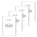 24x36 White Aluminum Frame Set of 4 (Set of 04 / White Metal / 24x36 in)