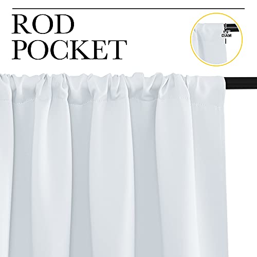 Greyish White Window Curtain Panels (Greyish White / 34"W x 40"L (Pack of 2))